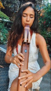 Danila Riojas playing Native American Flute