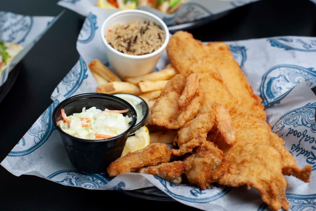 fried seafood plate