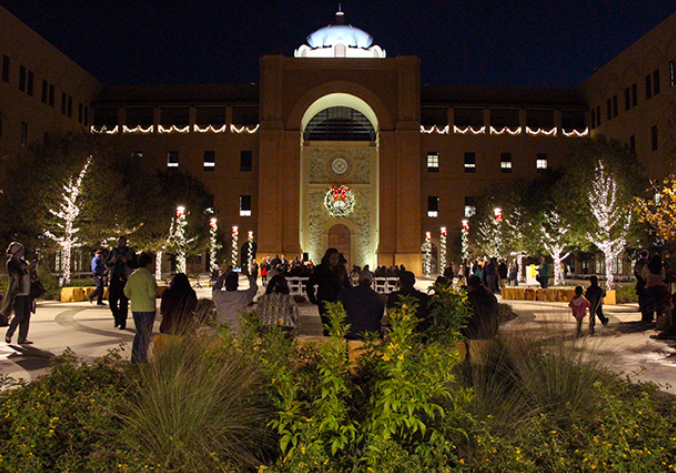 Texas A&M University Campus during the holidays
