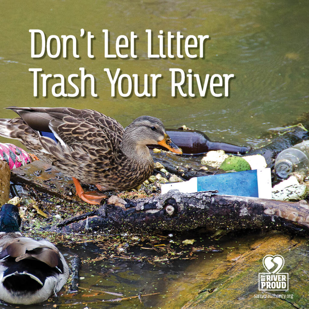 San Antonio River Authority Litter Poster