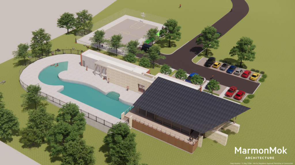 VIDA Construction Update: Rendering of the Pool and Clubhouse at VIDA San Antonio