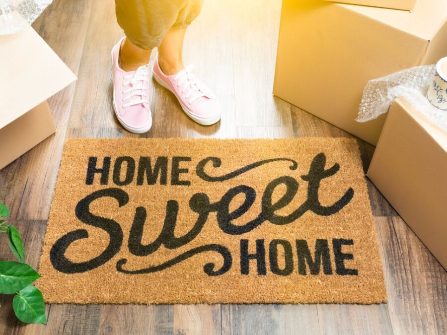 A Floor Mat Reads Home Sweet Home