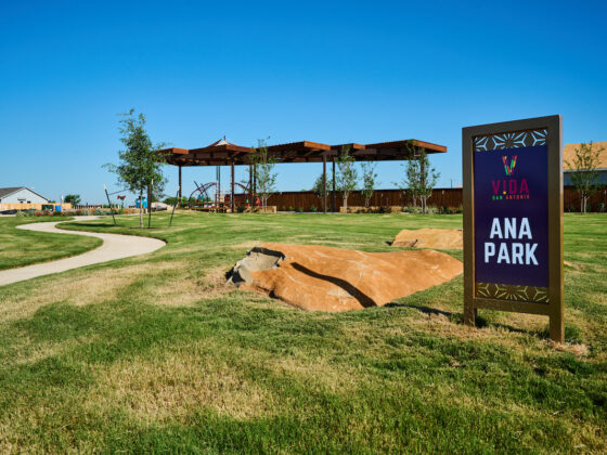 Ana Park at VIDA on a sunny day in San Antonio