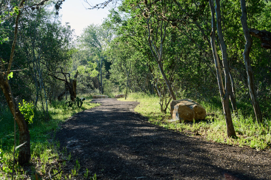 An aerial view of the madla greenway