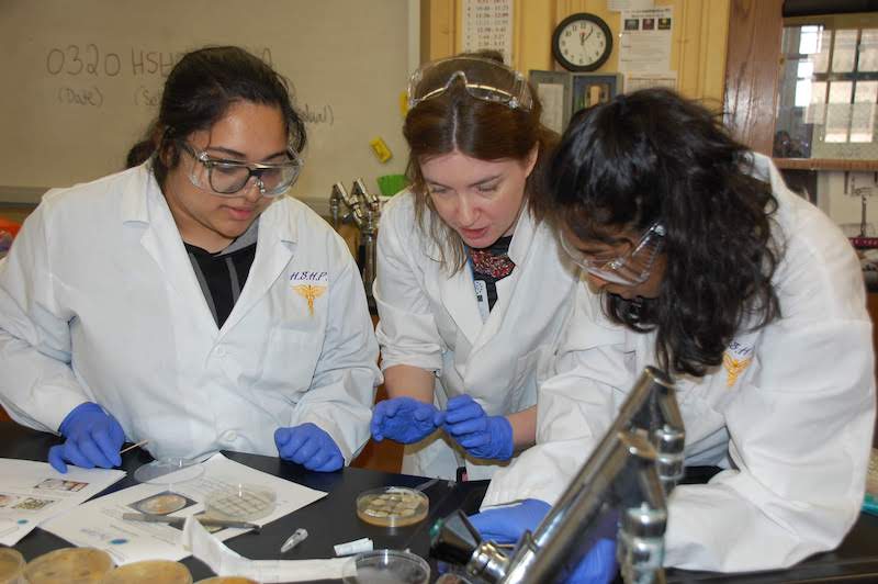 students in a science class