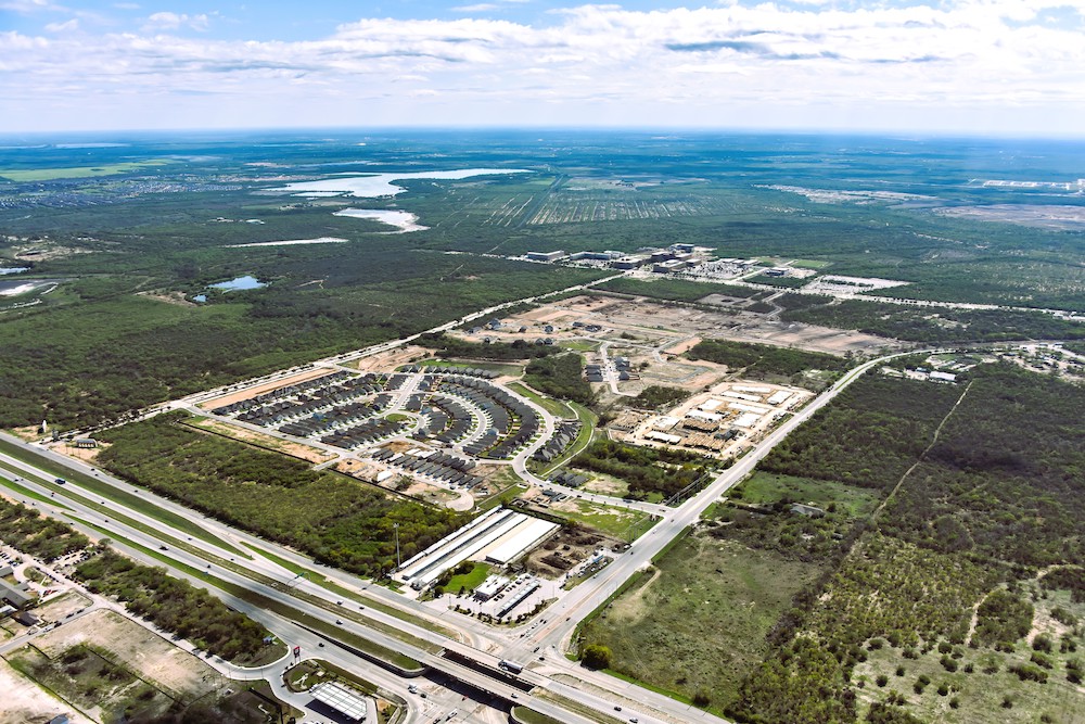 A birds-eye view of VIDA San Antonio on the Southside.