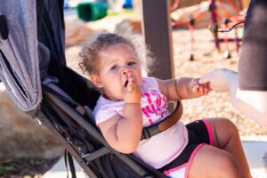 Baby in a stroller