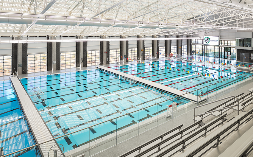 A large swimming pool