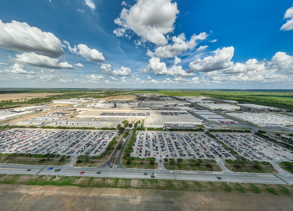 A bird's eye view of the Toyota factory in south san antonio