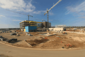 Construction as of winter 2025 at palo alto hospital