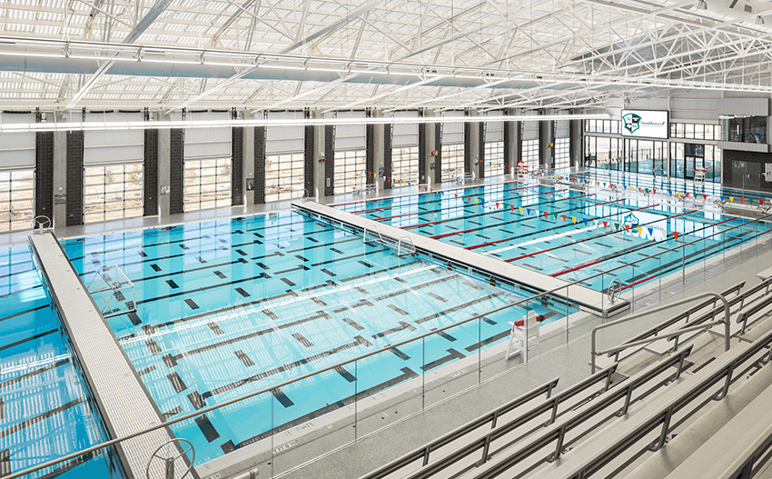 SWISD Natatorium Pool View from Stands