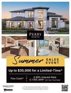 Perry Homes Summer Sales Event Flyer