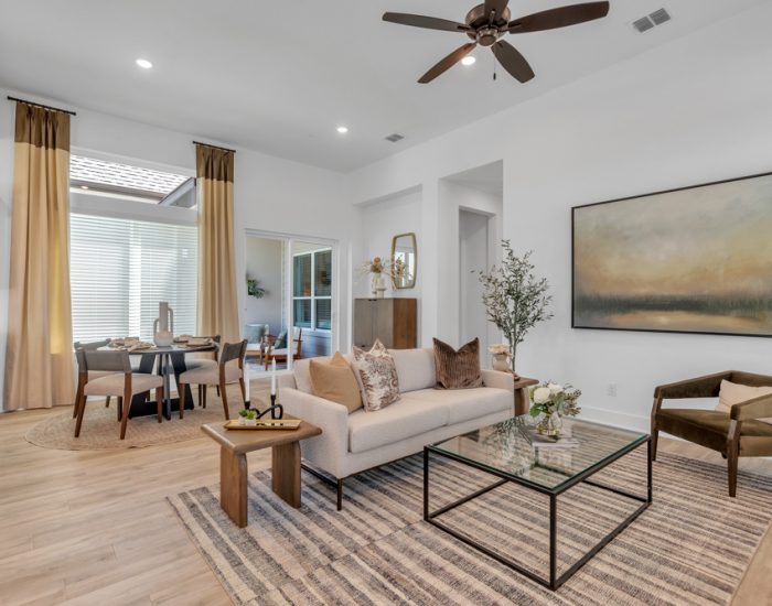 Open concept dining and living room